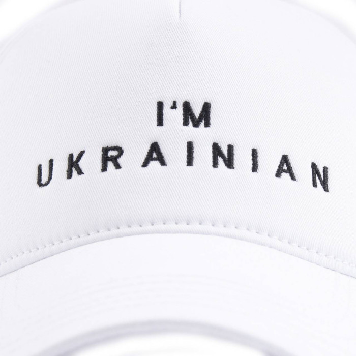 Бейсболка SumWin I`M UKRAINIAN білий/чорний