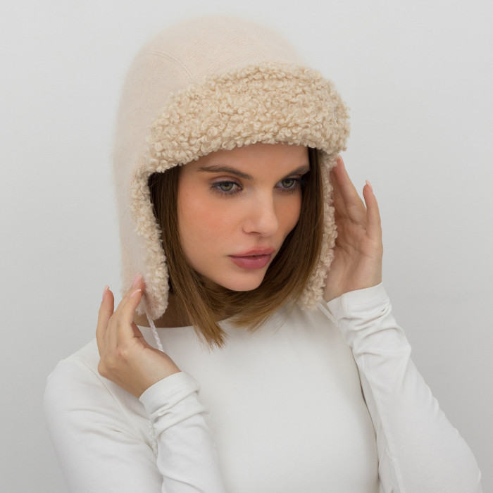 Шапка Vilss INVERNO Angora Ram Vilss Limited silver cream brulee/light beige (крем-брюле/св.беж)