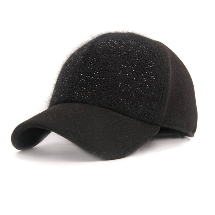 Бейсболка Vilss ALBUSHA Cashemir/Angora Strass black/black (чорний/чорний) 57-59