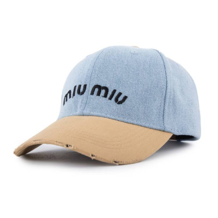 Бейсболка Shag ДЕНІМ комбі MIU MIU св.джинс/бежевий