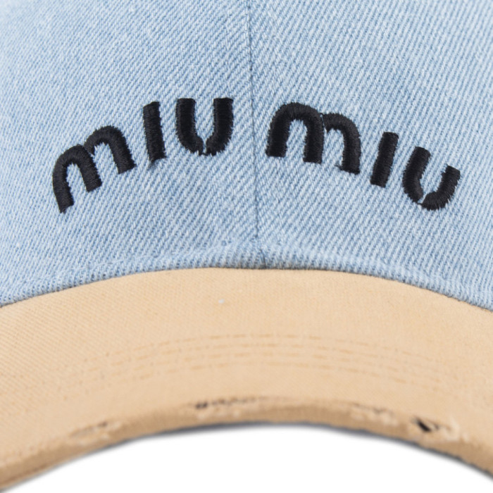 Бейсболка Shag ДЕНІМ комбі MIU MIU св.джинс/бежевий