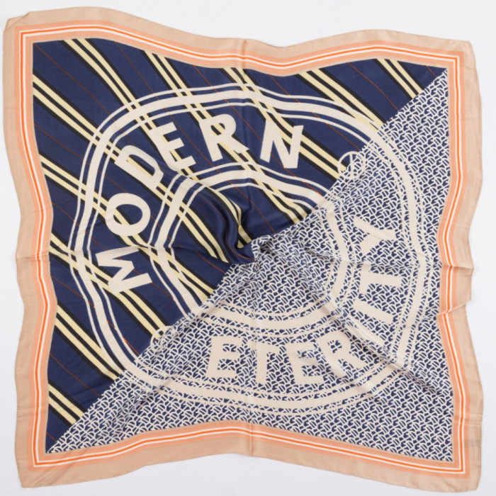 Хустка АТЛАС 70*70 Барб Modern Eternity св.бежевий/т.синій