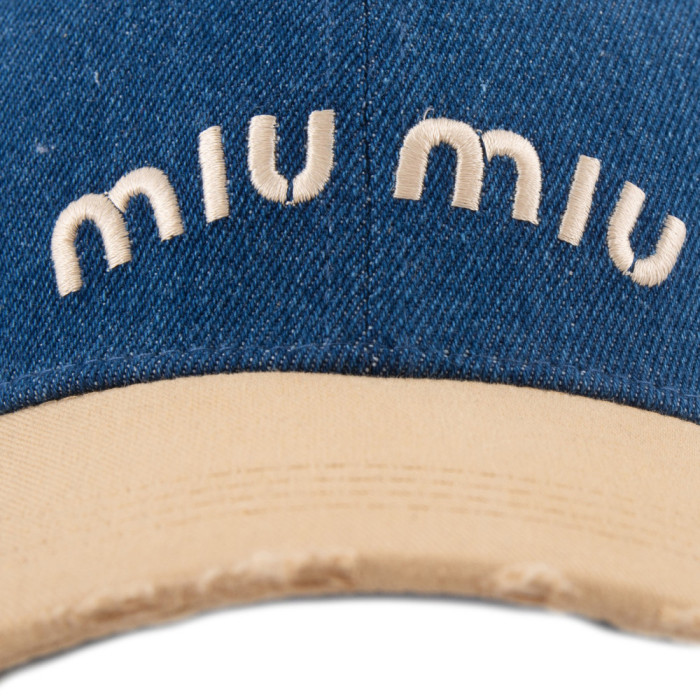 Бейсболка Shag ДЕНІМ комбі MIU MIU т.джинс/бежевий