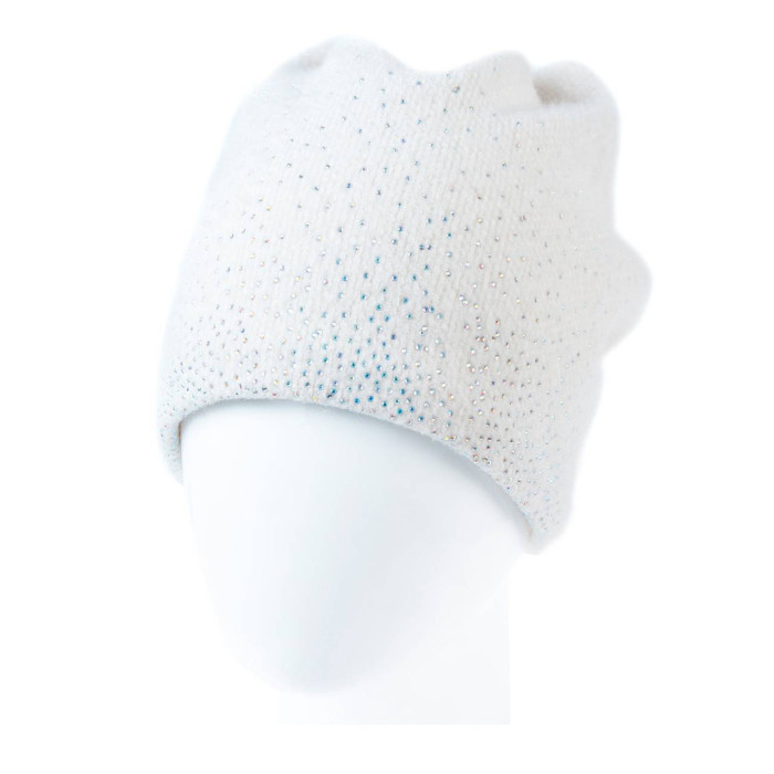 Шапка Vilss PIOVERE STRASS Milk (молоко)