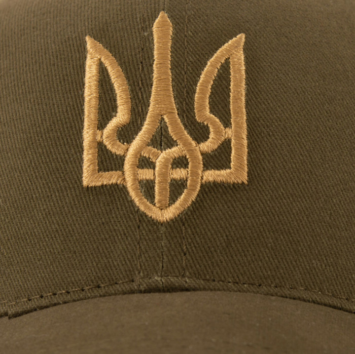 Бейсболка Vilss ГЕРБ+UA арка хакі/золото 60-61