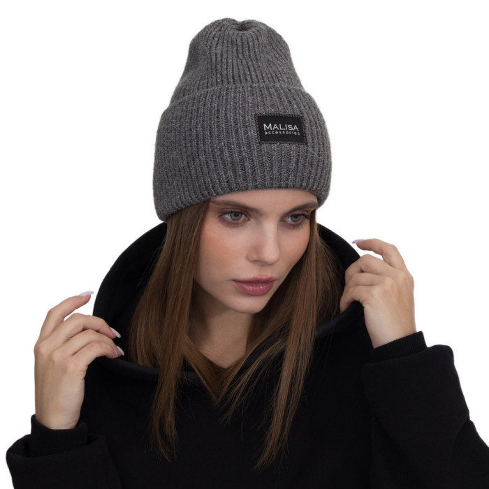 Шапка Malisa СТЕЙСІ т.сірий