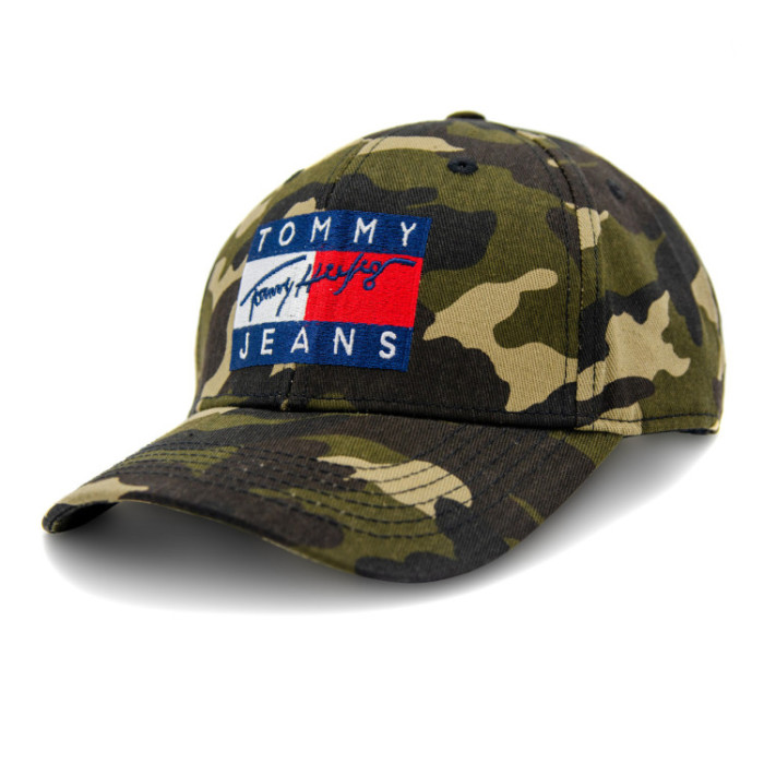 Бейсболка SR22 TOMMY HILFIGER вишивка центр коттон форма камуфляж