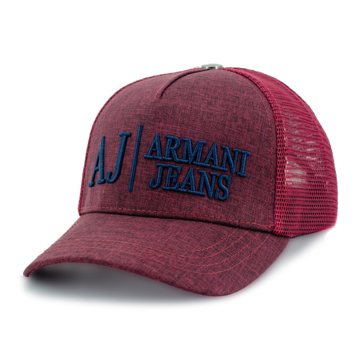 Бейсболка SR22 ARMANI JEANS сітка бордо