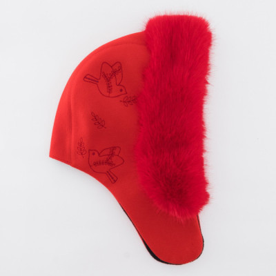 Капор Vilss decor chashemir/fox DECOR CONERENTOLA FUR Red (червоний)