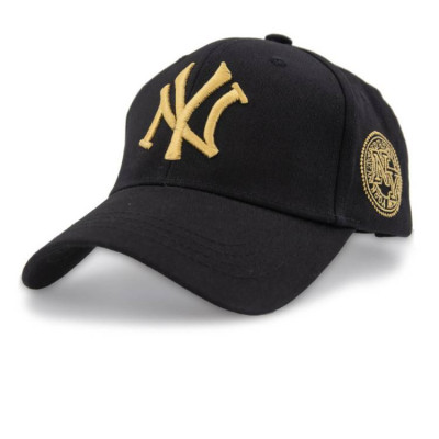 Бейсболка Liss NY коло збоку чорний/золото