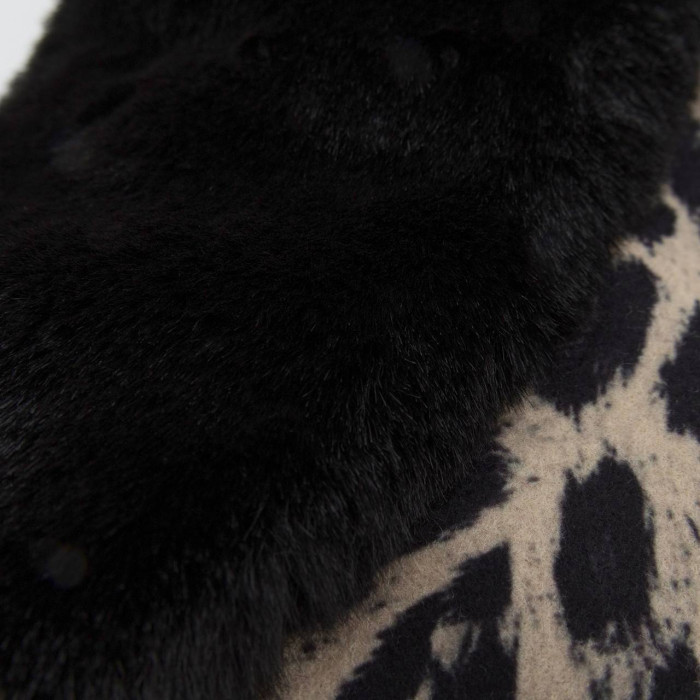 Капор Vilss empty chashemir/chinchilla EMPTY CONERENTOLA leopard (лео сірий/чорний)