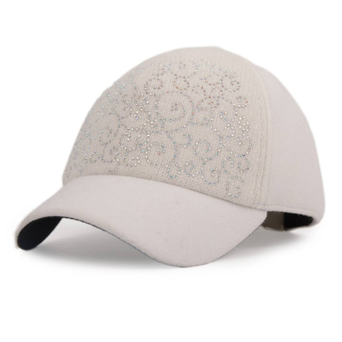 Бейсболка Vilss ALBUSHA Cashemir/Angora Strass white/milk (білий/молоко) 57-59