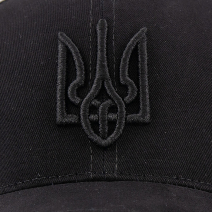 Бейсболка Vilss ГЕРБ+UA арка чорний/чорний 57-59