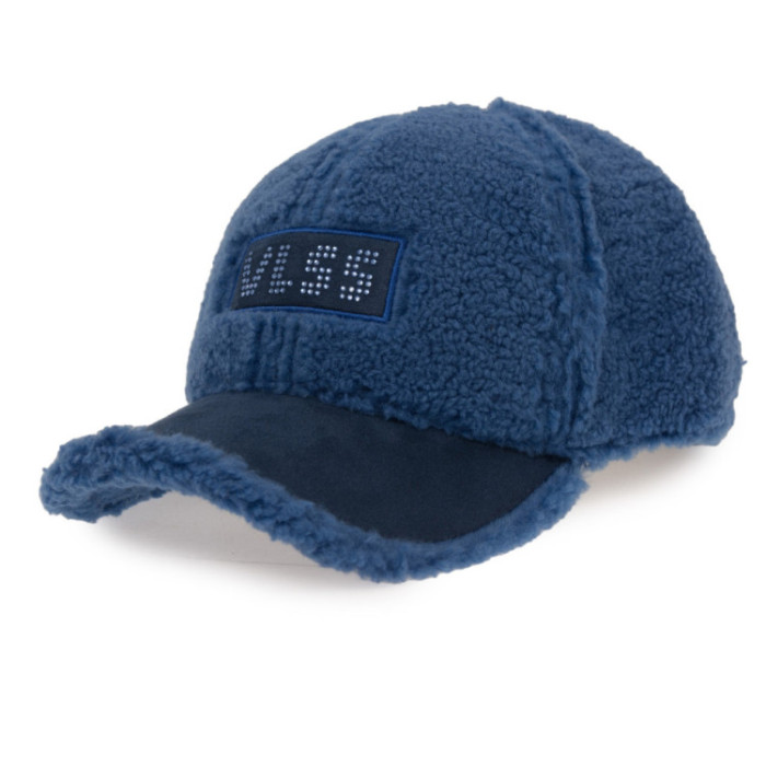 Бейсболка Vilss хутро strass B.ALBA-SEI teddy06/D13 ds14 cornflower (волошка) 57-58